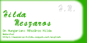 hilda meszaros business card