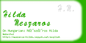 hilda meszaros business card